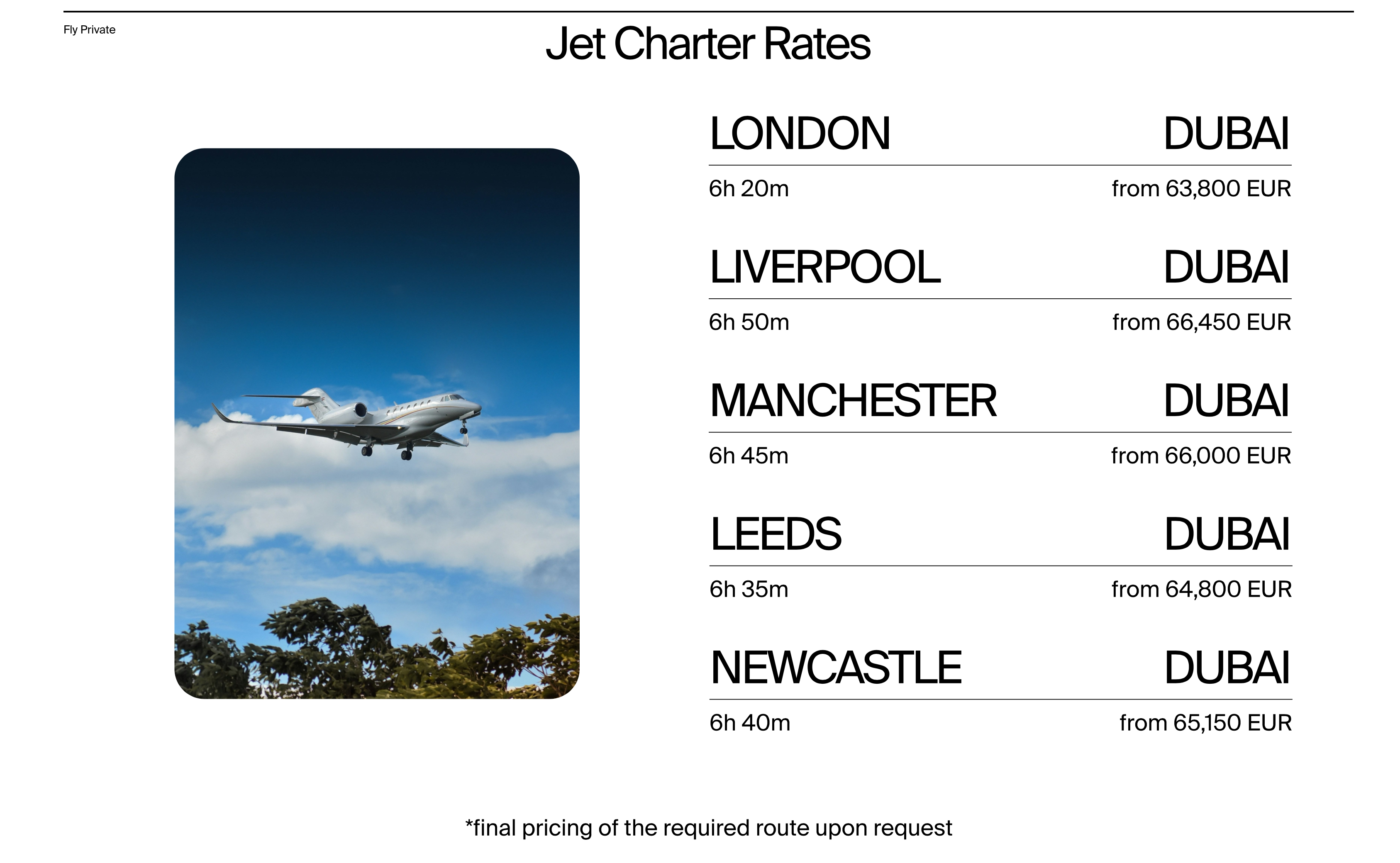 Northern England to Dubai